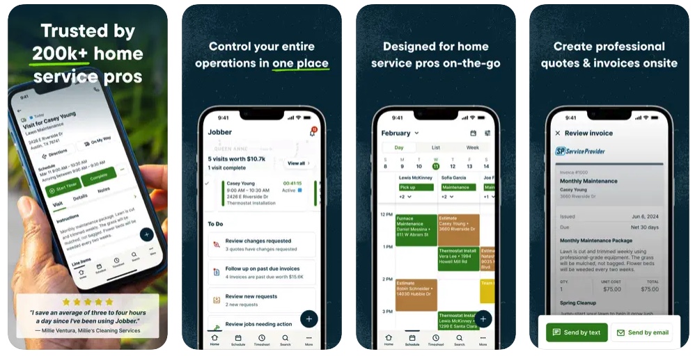 Image of Jobber's app for contractors